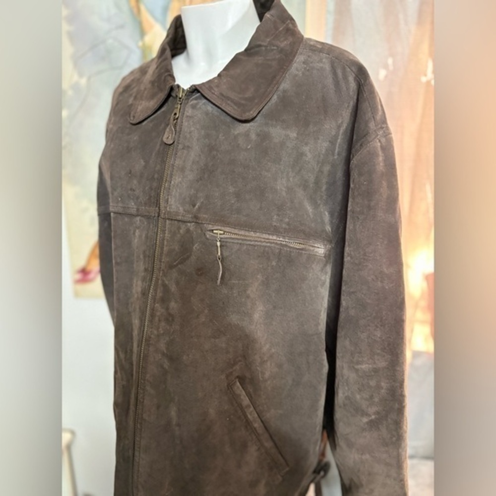 Men’s suede jacket, source unknown, size L/XL